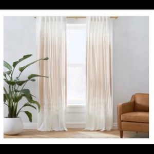 $115 West Elm Echo Print Curtains 4Panels 108”x48”